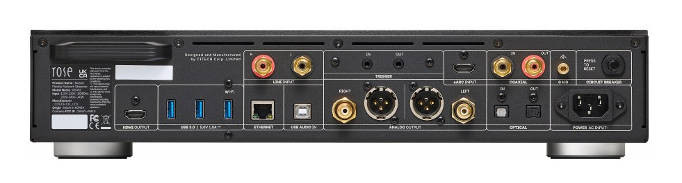 Rear panel back image of ROSE HIFI RS451